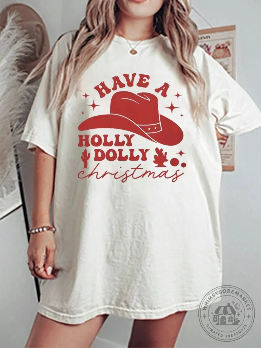 Dolly Parton Have A Holly Dolly Christmas T-Shirt